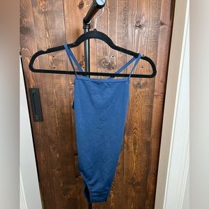 Navy thin strap practice suit